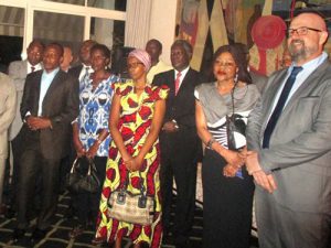 People at the inauguration of new premises in Gambia and Burundi