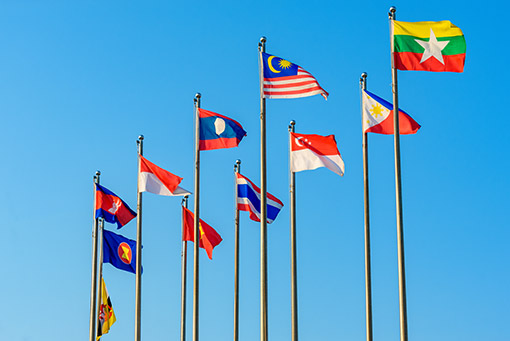 Flags of the Association of Southeast Asian Nations or ASEAN for short