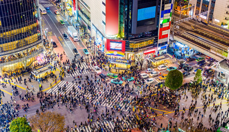 Shibuya Crosswalk in Tokyo, Japan